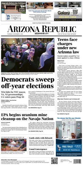 Cover of The Arizona Republic