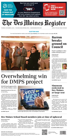 Cover of The Des Moines Register