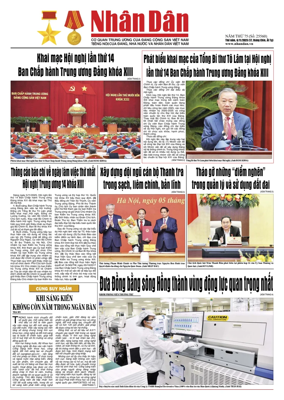 Cover of Nhan Dan newspaper