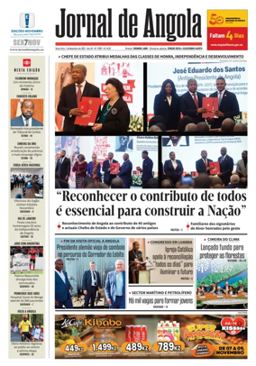Cover of Jornal de Angola