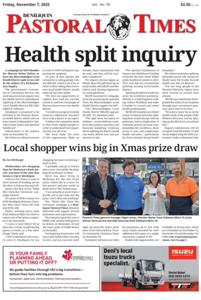 Cover of Deniliquin Pastoral Times