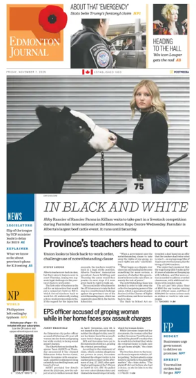 Cover of Edmonton Journal