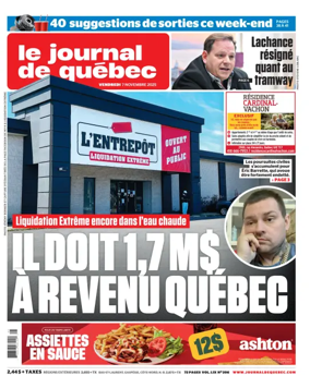 Cover of Le Journal de Quebec