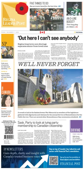 Cover of Regina Leader-Post