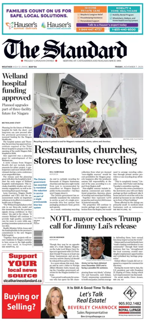 Cover of The Standard (St. Catharines)