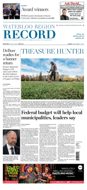 Cover of Waterloo Region Record