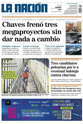 Cover of La Nacion (Costa Rica)