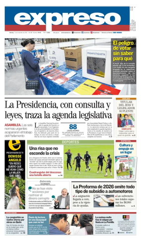 Cover of Diario Expreso