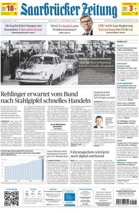 Cover of Saarbruecker Zeitung