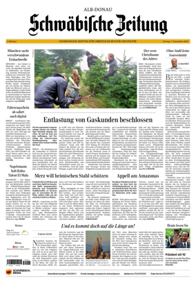 Cover of Schwaebische Zeitung (Alb-Donau)