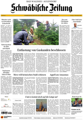 Cover of Schwaebische Zeitung (Bad Waldsee / Aulendorf)
