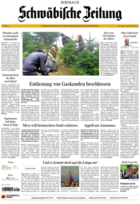 Cover of Schwaebische Zeitung (Biberach)