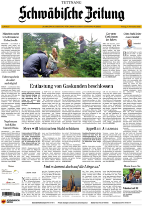 Cover of Schwaebische Zeitung (Tettnang)