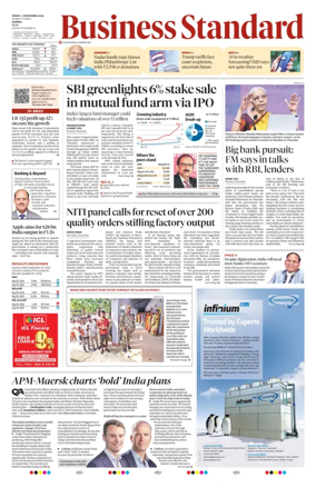 Cover of Business Standard