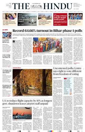 Cover of The Hindu - International