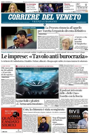 Cover of Corriere del Veneto (Vicenza e Bassano)
