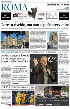 Cover of Corriere della Sera (Roma)
