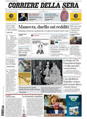 Cover of Corriere della Sera 