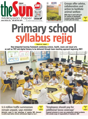 Cover of The Sun (Malaysia)