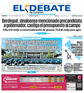 Cover of El Debate de Culiacán