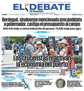 Cover of El Debate de Mazatlan