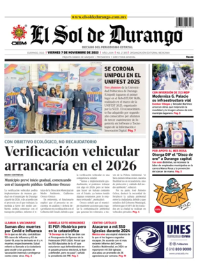 Cover of El Sol de Durango