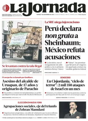 Cover of La Jornada