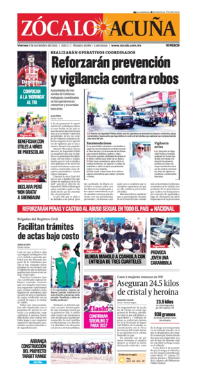 Cover of Zócalo Acuña