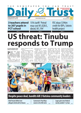 Cover of Daily Trust