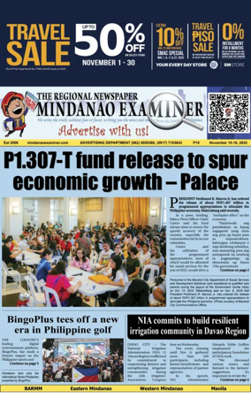 Cover of The Mindanao Examiner Regional Newspaper
