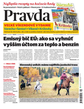 Cover of Pravda of Slovakia