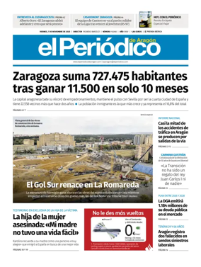 Cover of El Periódico Aragón