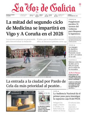 Cover of La Voz de Galicia (Ourense)
