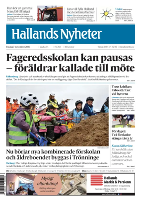 Cover of Hallands Nyheter