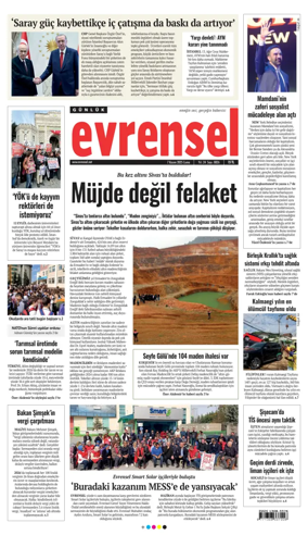 Cover of Evrensel Gazetesi
