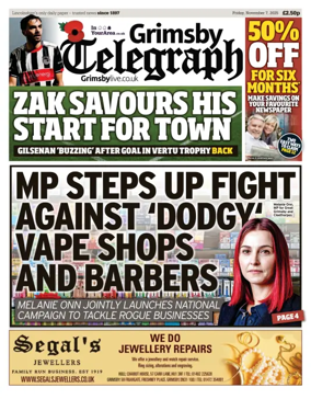 Cover of Grimsby Telegraph
