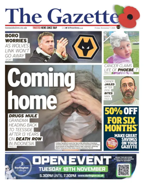Cover of Teesside Evening Gazette