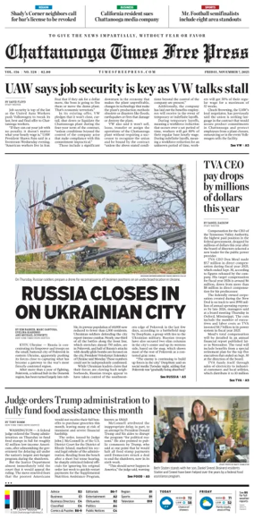 Cover of Chattanooga Times Free Press