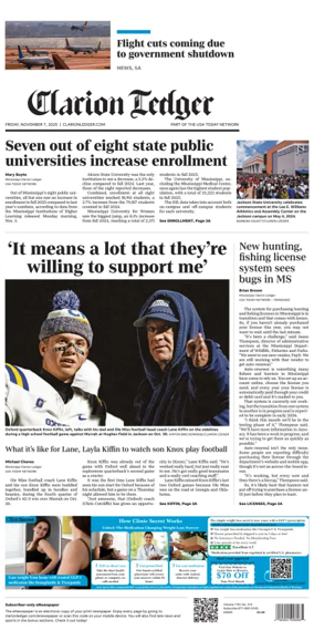 Cover of Clarion Ledger