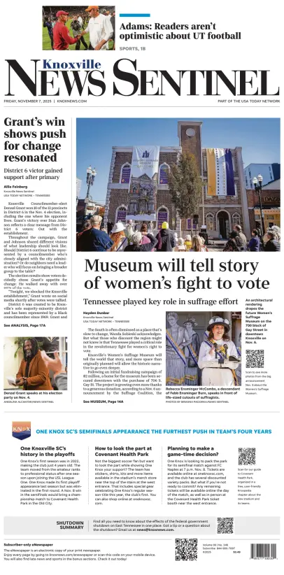 Cover of Knoxville News Sentinel