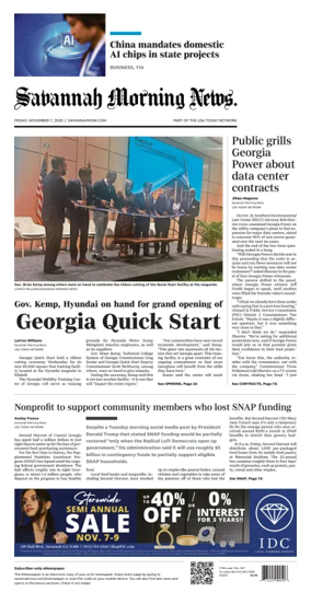 Cover of Savannah Morning News
