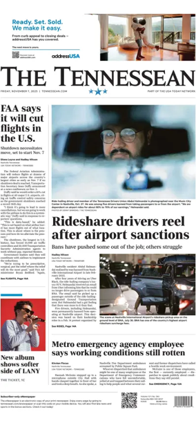 Cover of The Tennessean