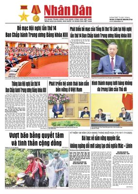 Cover of Nhan Dan newspaper
