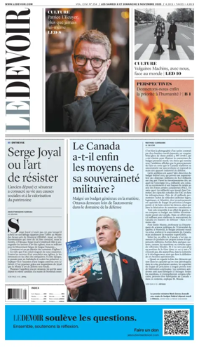 Cover of Le Devoir