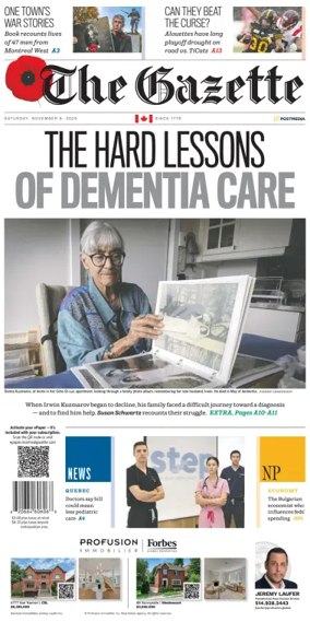 Cover of Montreal Gazette