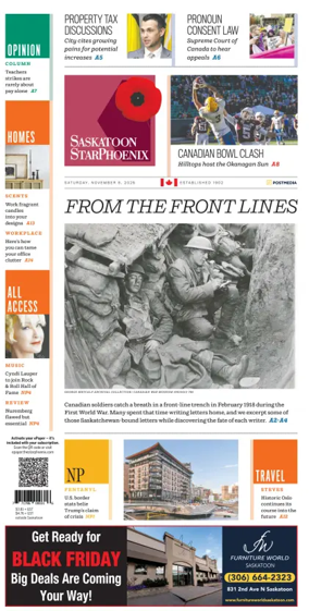 Cover of Saskatoon StarPhoenix