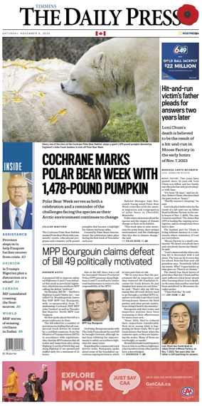 Cover of The Daily Press (Timmins)