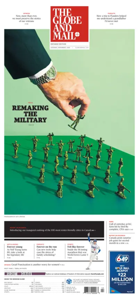 Cover of The Globe and Mail Metro (Ontario Edition)