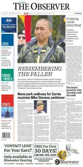 Cover of The Observer (Sarnia)