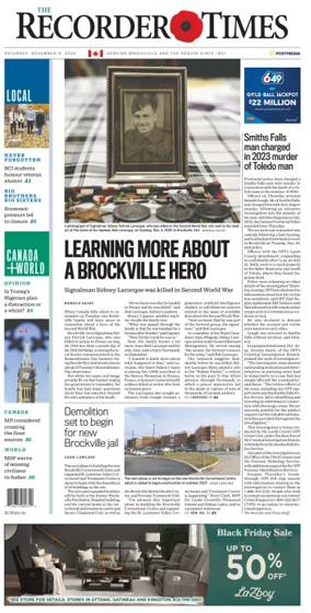 Cover of The Recorder & Times (Brockville)